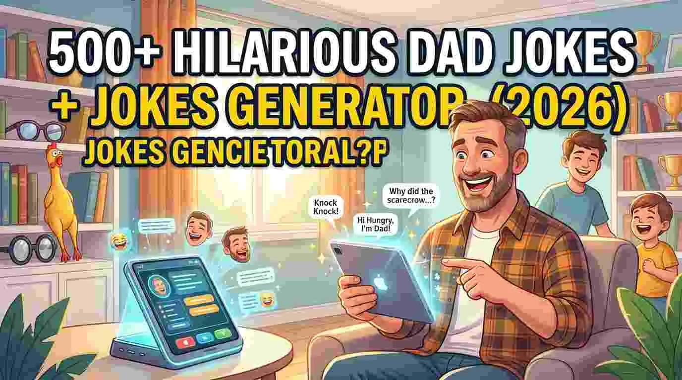 Hilarious DAD Jokes + Jokes Generator