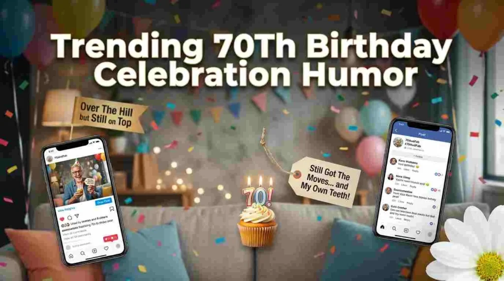trending seventieth birthday celebration humor