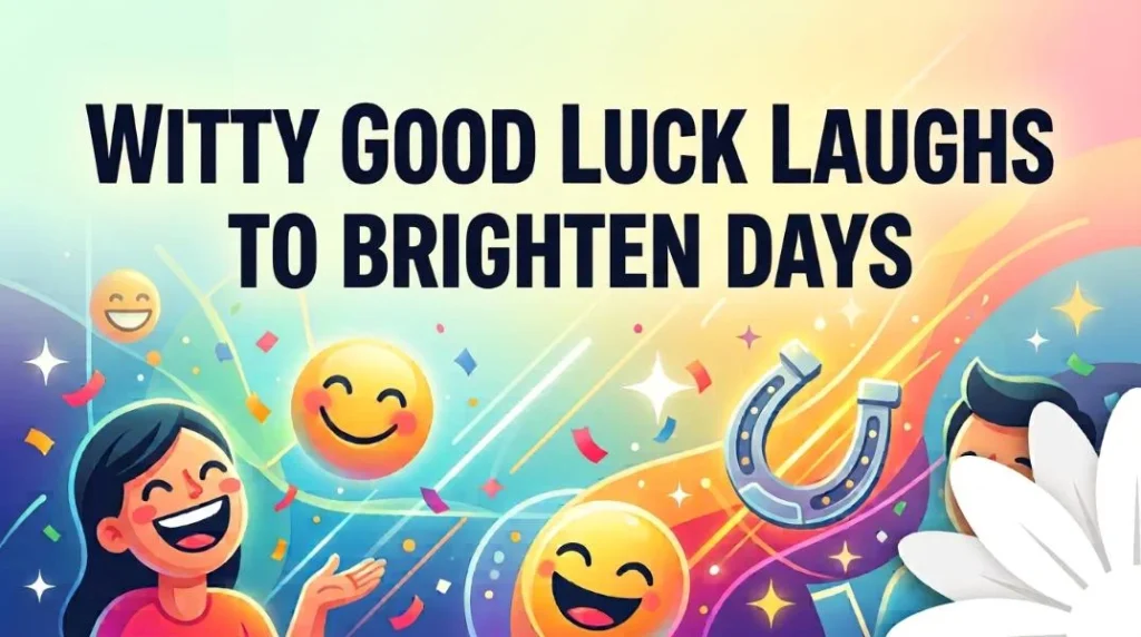 witty good luck laughs brighten days