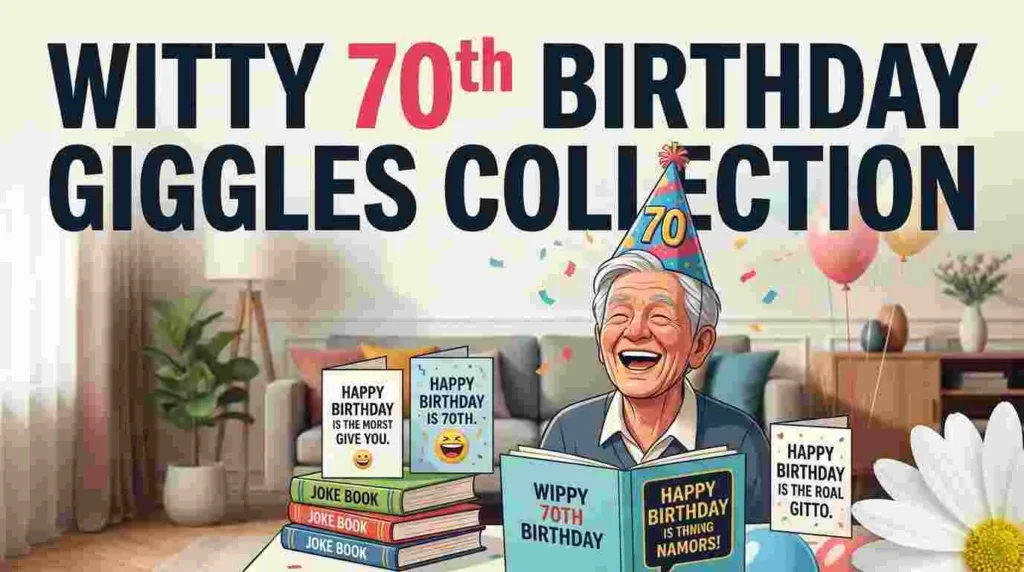witty seventieth birthday giggles collection